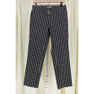 J. Jill Premium Women's Bi-Stretch NWT Plaid Print Cropped Skinny Leg Pants SZ 6
